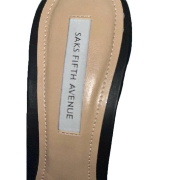 Saks Fifth Avenue Mule Short Heel sz 8.5M Black and Tan - Picture 6 of 7